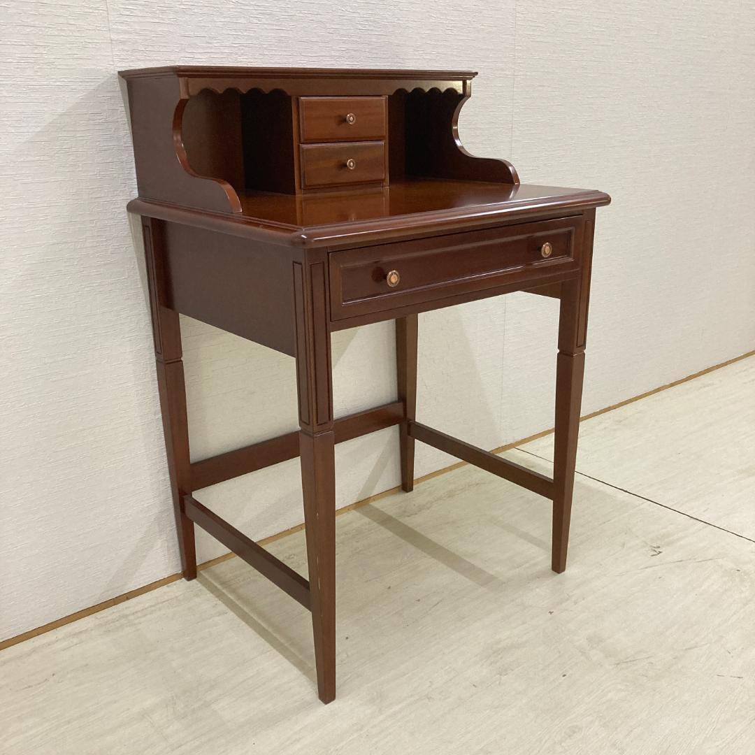 東海家具　ミニデスク　机　天然木　クラシカル　コンパクト