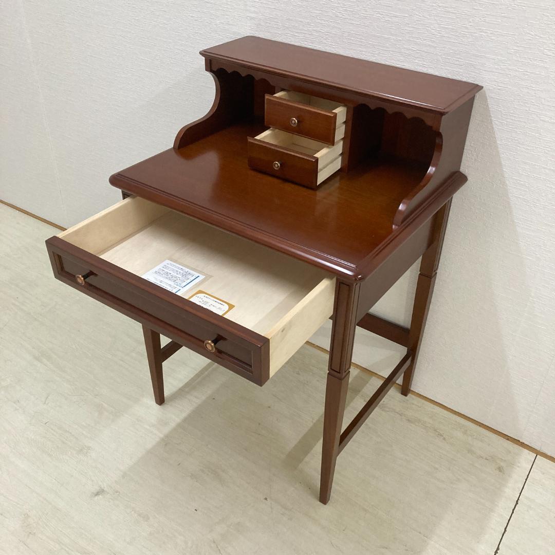 東海家具　ミニデスク　机　天然木　クラシカル　コンパクト