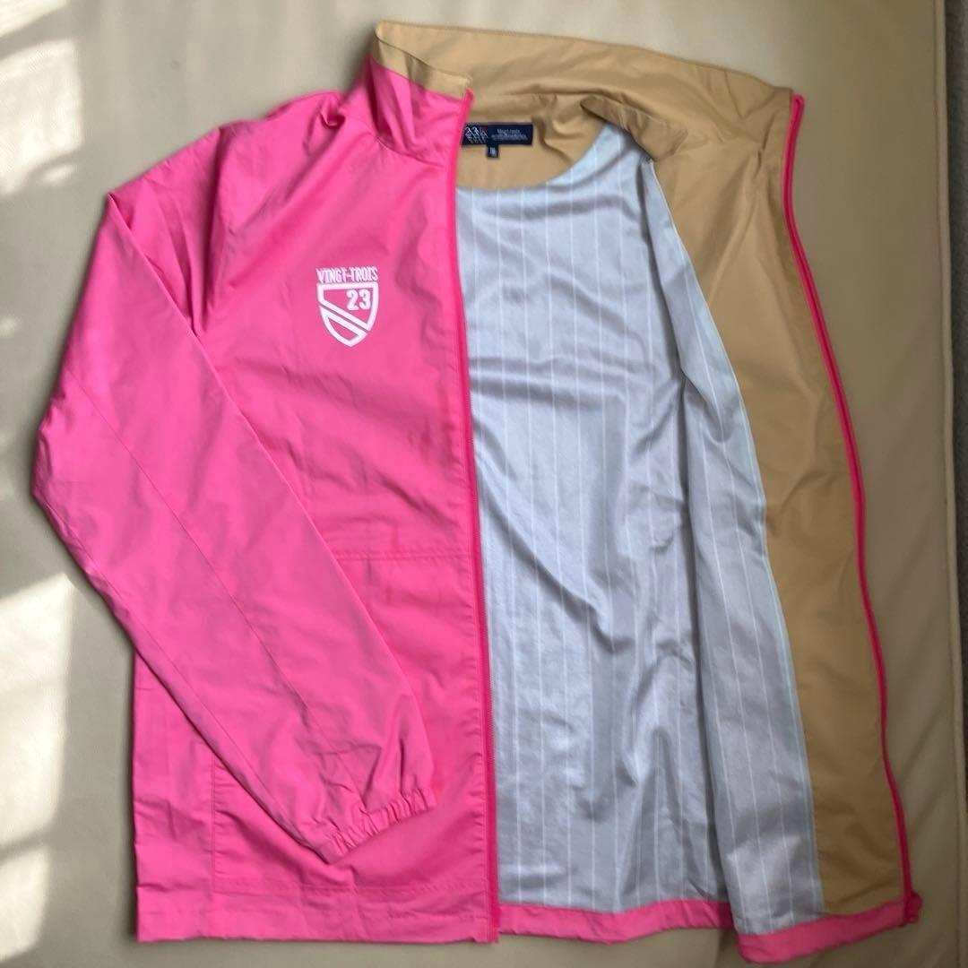 【美品】23区 GOLF レディース フルジップ防風ブルゾン サイズIII