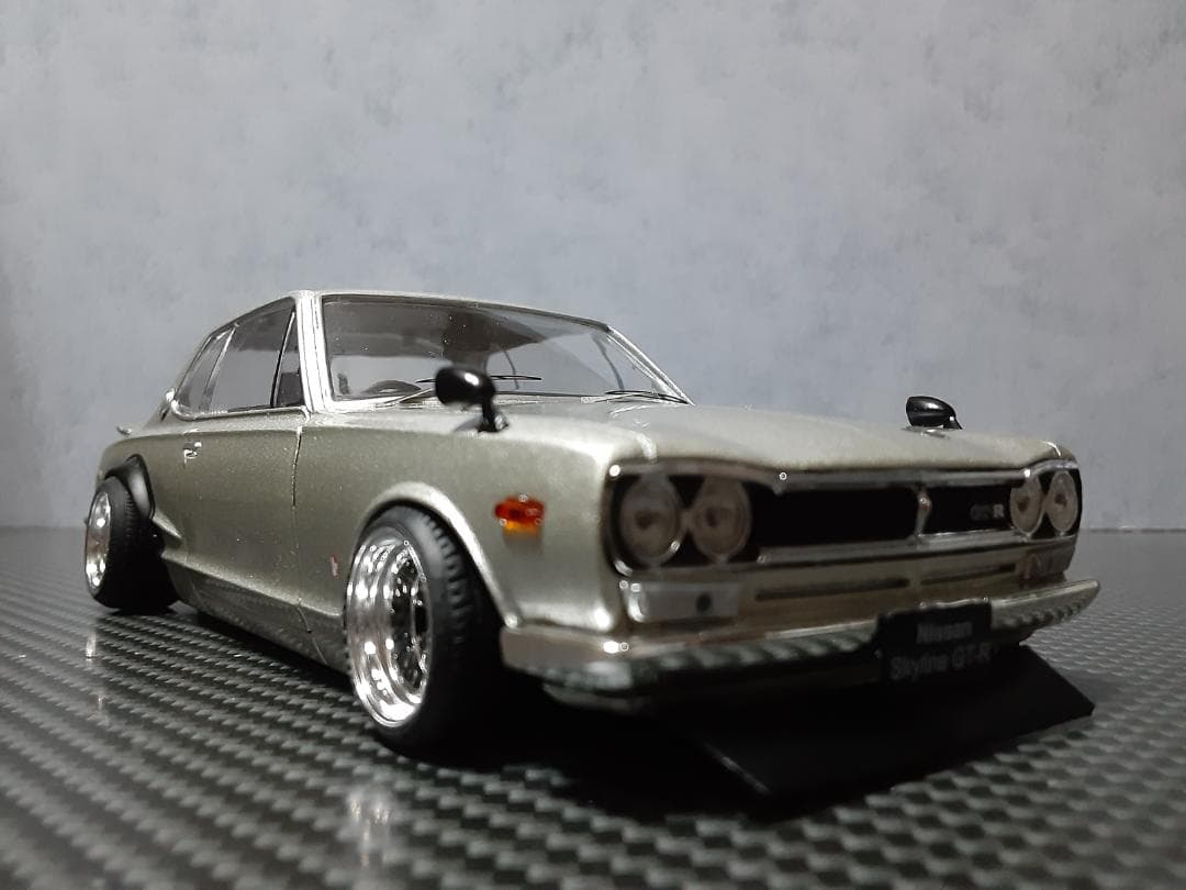 Hachette 1/24 日産 箱スカ GT-R カスタム改 ワタナベガンメタ