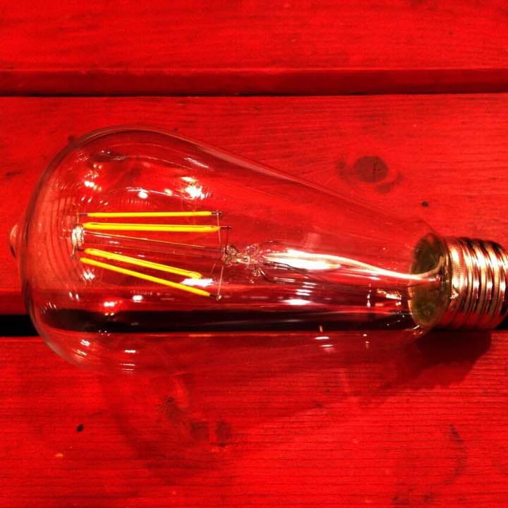 LED電球 エジソン フィラメント クリアガラス 4W E26 電球色10個