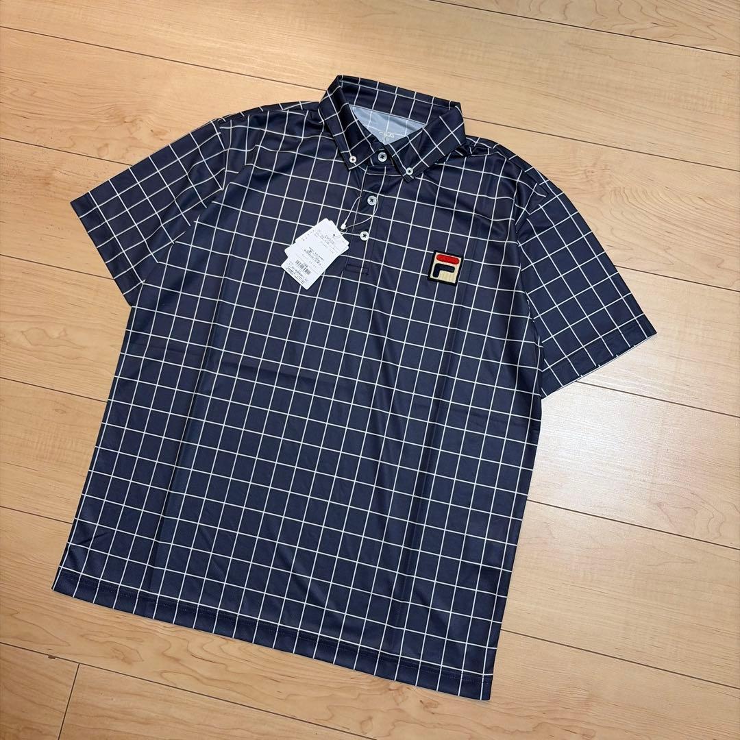 新品FILA テニス 半袖ボタンダウンポロシャツ サイズL ¥11880