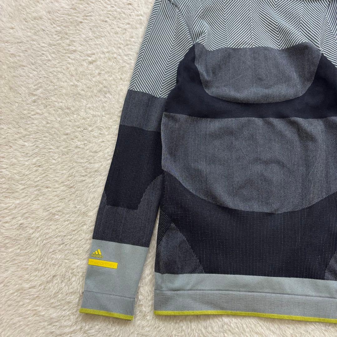 アディダス×ステラマッカートニー【S相当】グレー系 ハーフジップパーカー