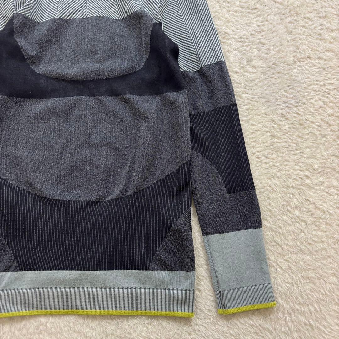アディダス×ステラマッカートニー【S相当】グレー系 ハーフジップパーカー