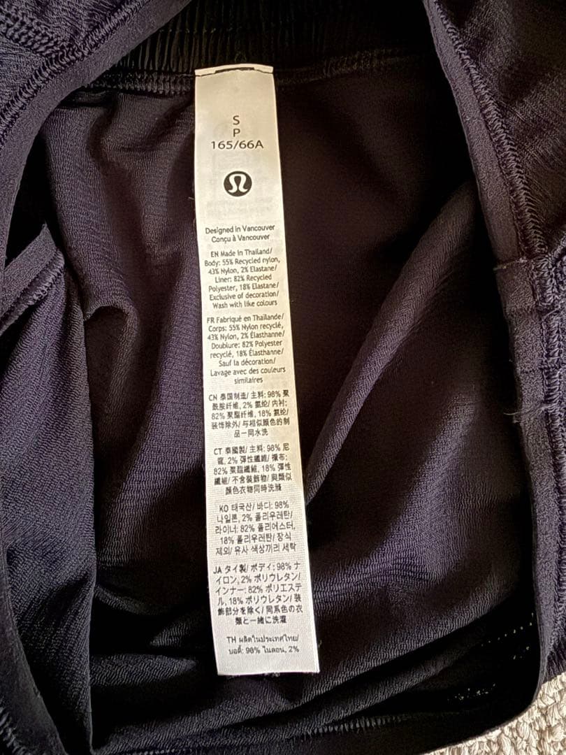 lululemon ショートパンツ　ブラック