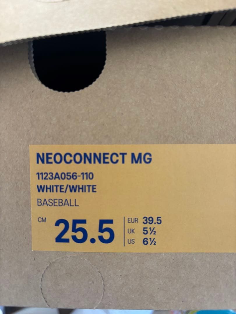 asics NEOCONNECT MG 25.5cm ホワイト 野球用スパイク