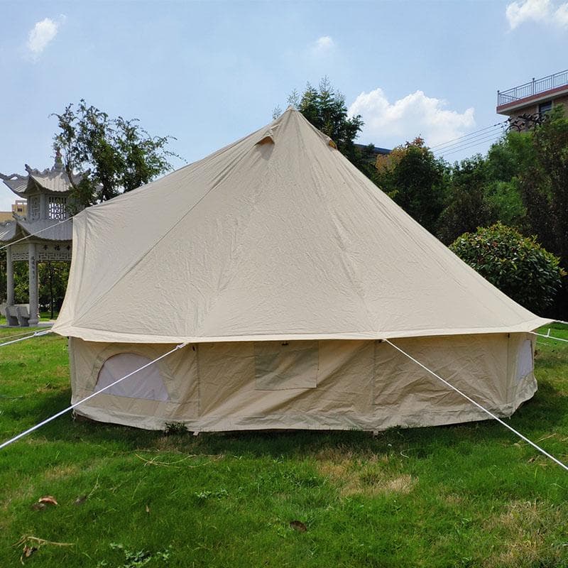 【新品・送料無料】グランデ  テント　コットン 素材　直径4m　5人就寝用