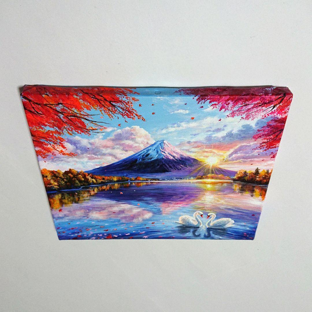 K*Z様 【秋の富士】アクリル画 F3 風景画 絵画
