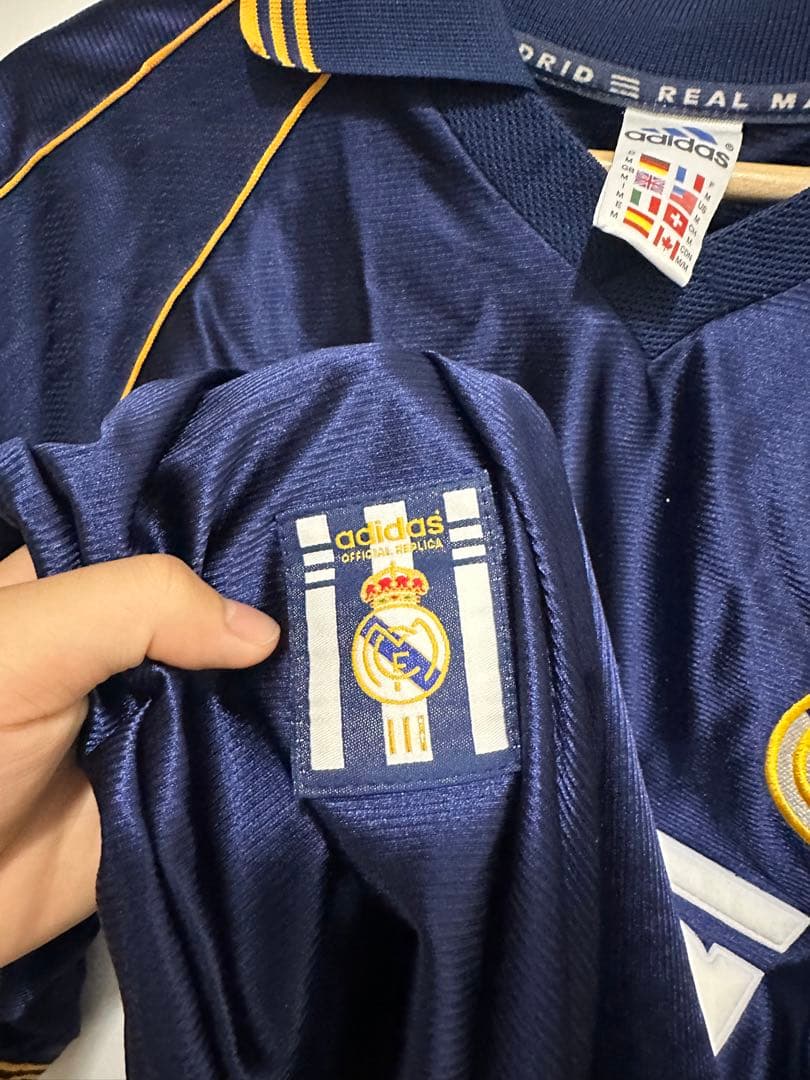 アディダス レアルマドリード 刺繍 98-99年襟付きゲームシャツ ユニフォーム