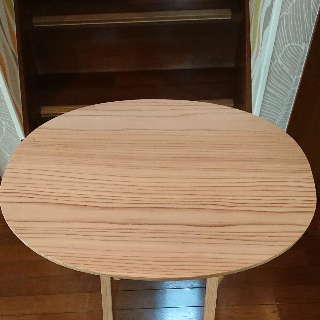 美品　杉無垢板☆折りたたみテーブル　アウトドアにも