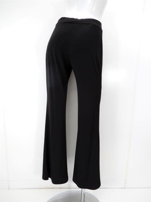 新品　社交ダンス　韓国製　パンツ　前スリット　黒　a095