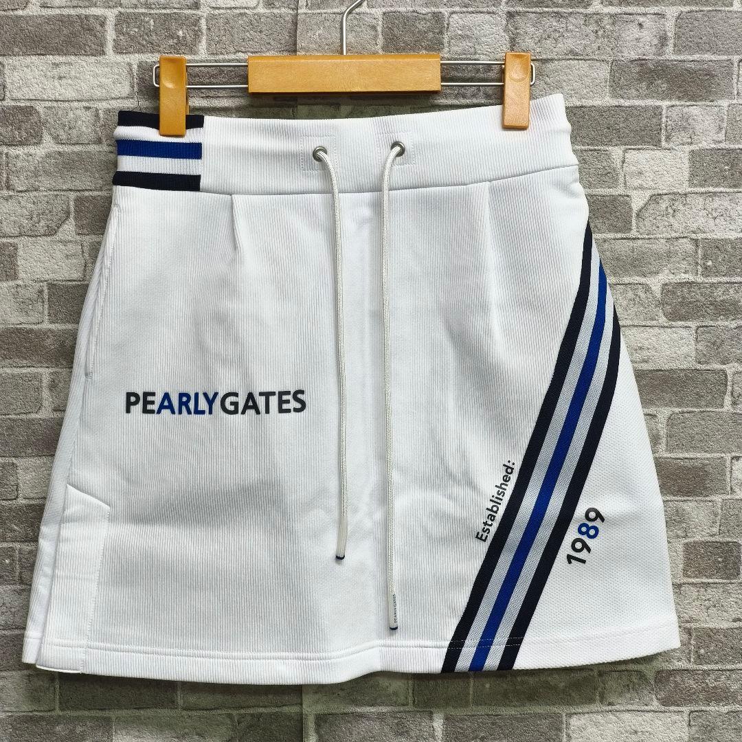 【PEARLY GATES】ゴルフPROロゴミニスカート白色S寸p42