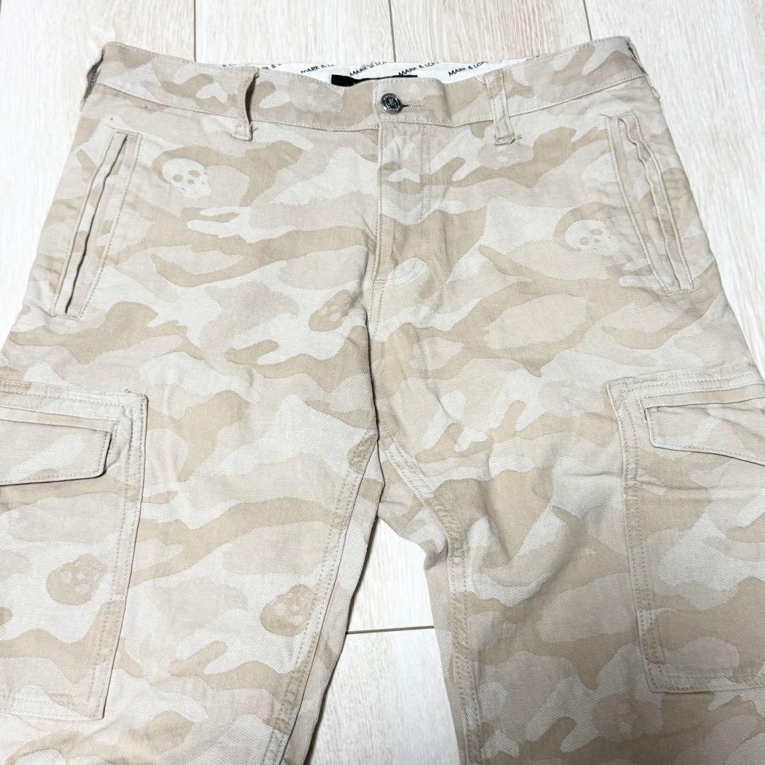 MARK&LONA マークアンドロナ　カモフラ　パンツ　ズボン　M ベージュ系