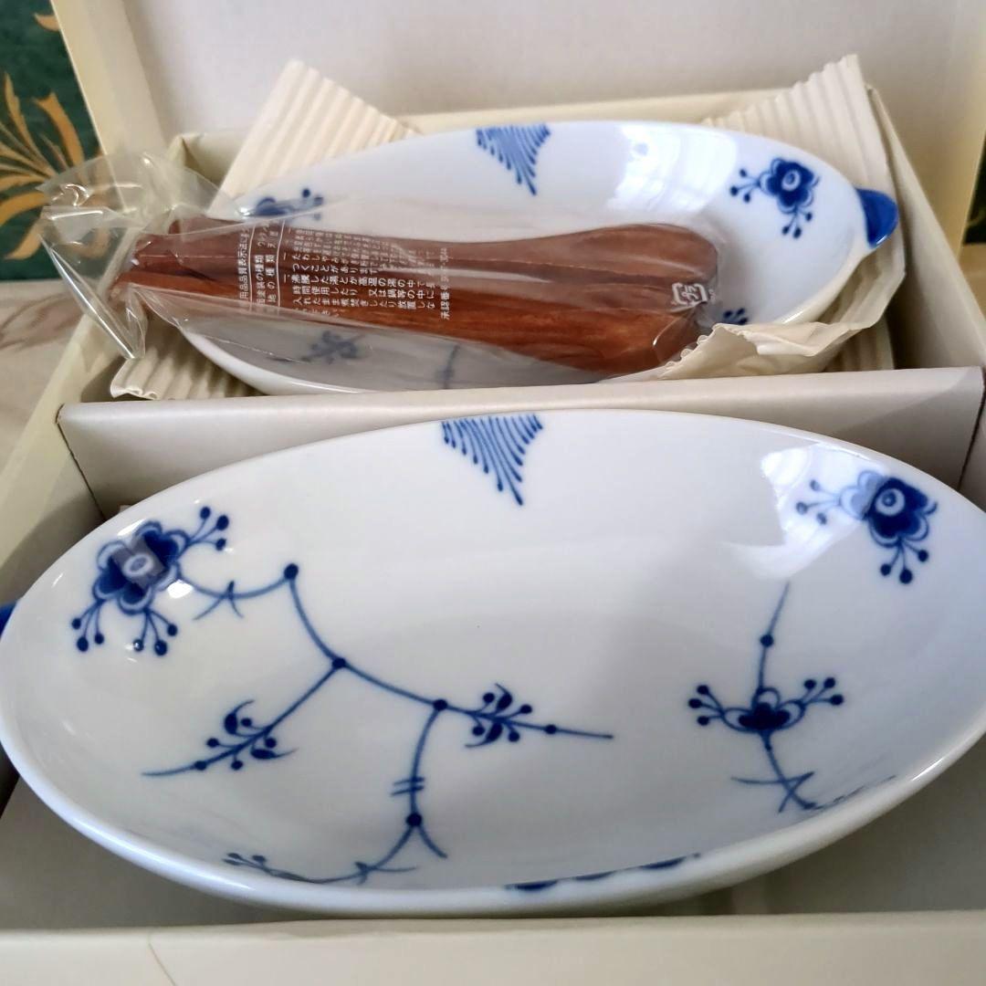 Brouge 三洋陶器 ブルージュオーバル皿５客セット 箱入り　新品未使用