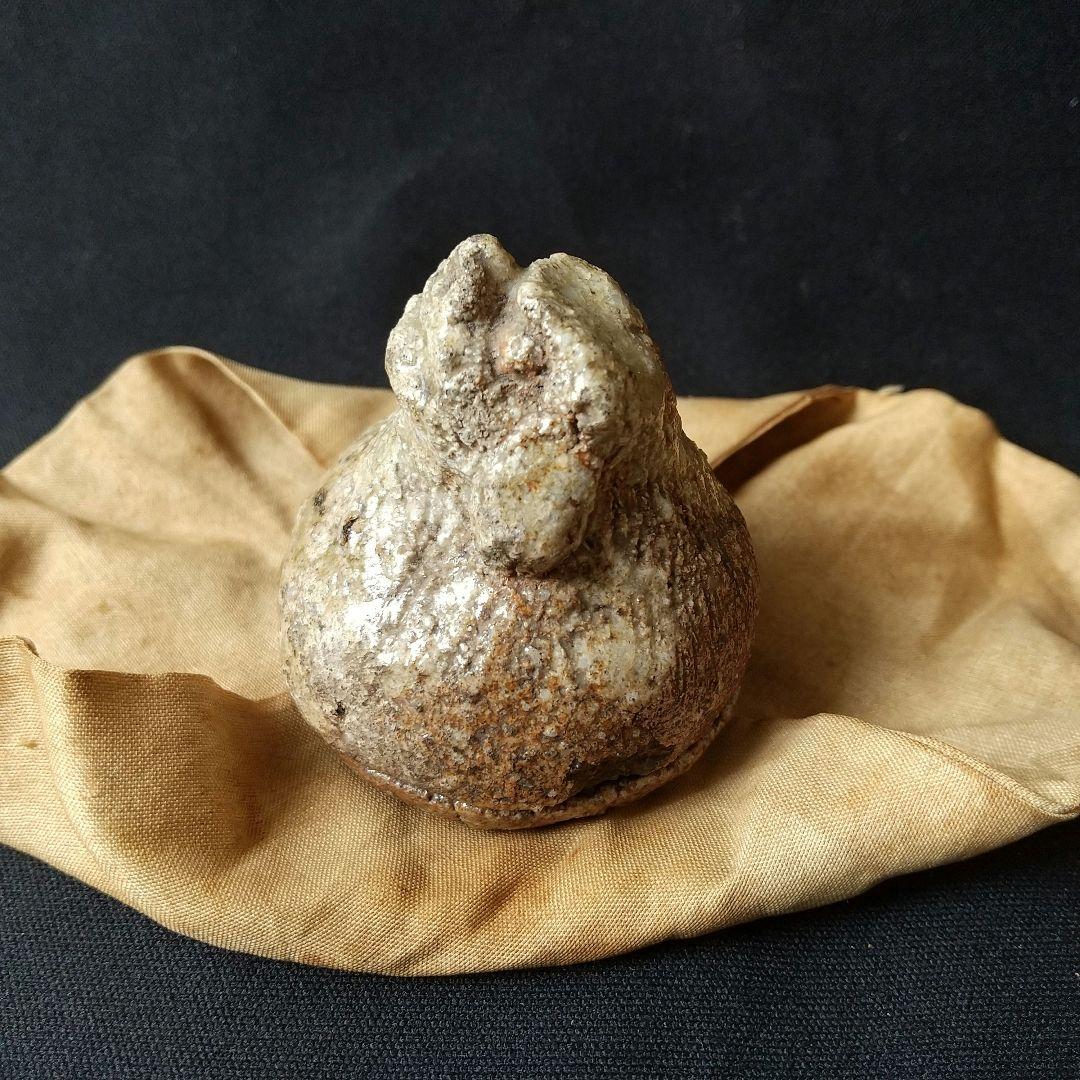 貴重 古信楽 獅子 香合 古箱 箱書あり 茶道具 骨董