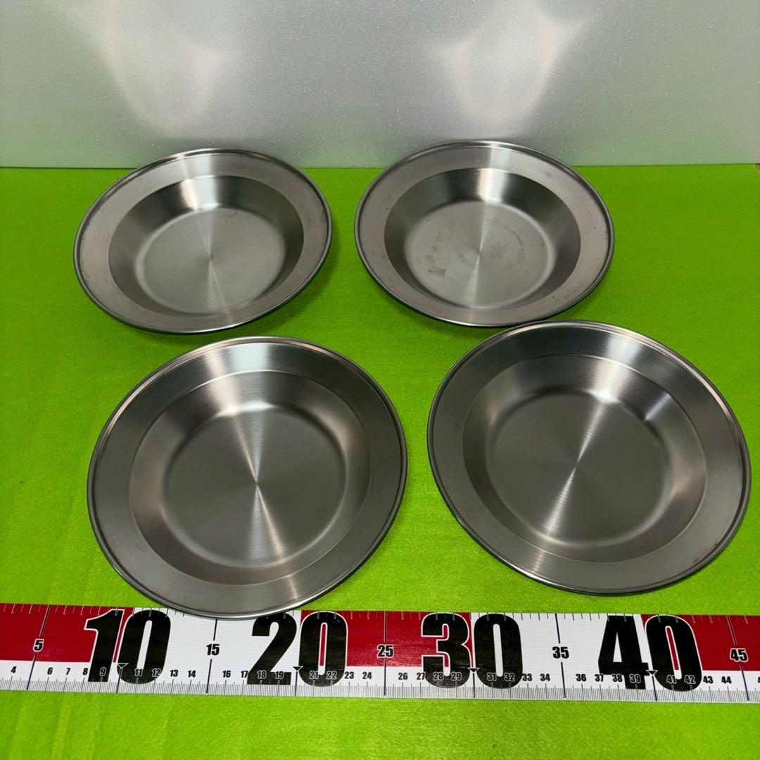ステンレス製アウトドア皿4枚×7セット