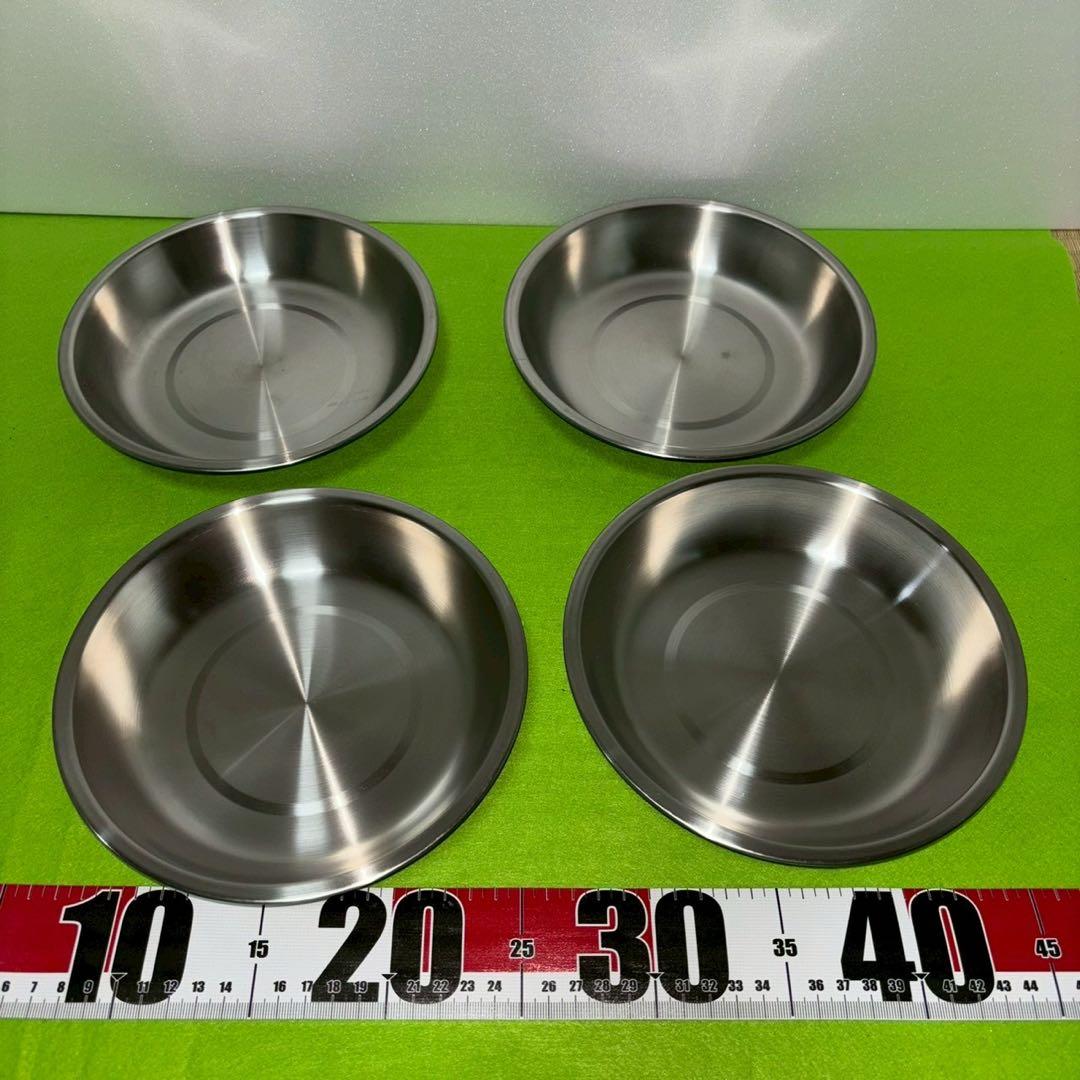 ステンレス製アウトドア皿4枚×7セット