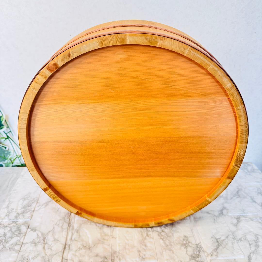 【新品】木製 寿司桶 36cm さわら 銅タガ 飯切 天然 5合　寿司 節句