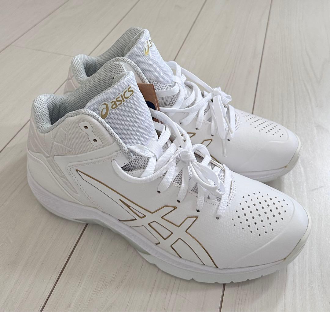 【左右サイズ違い】 特注品 asics バスケットボールシューズ ホワイト