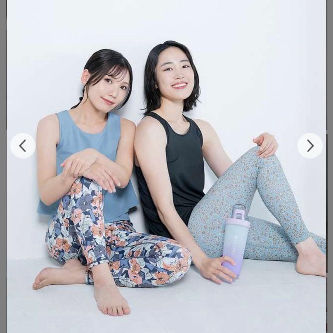 【SUKALA】web限定　ミックスフラワープリントレギンス ダークネイビー　M
