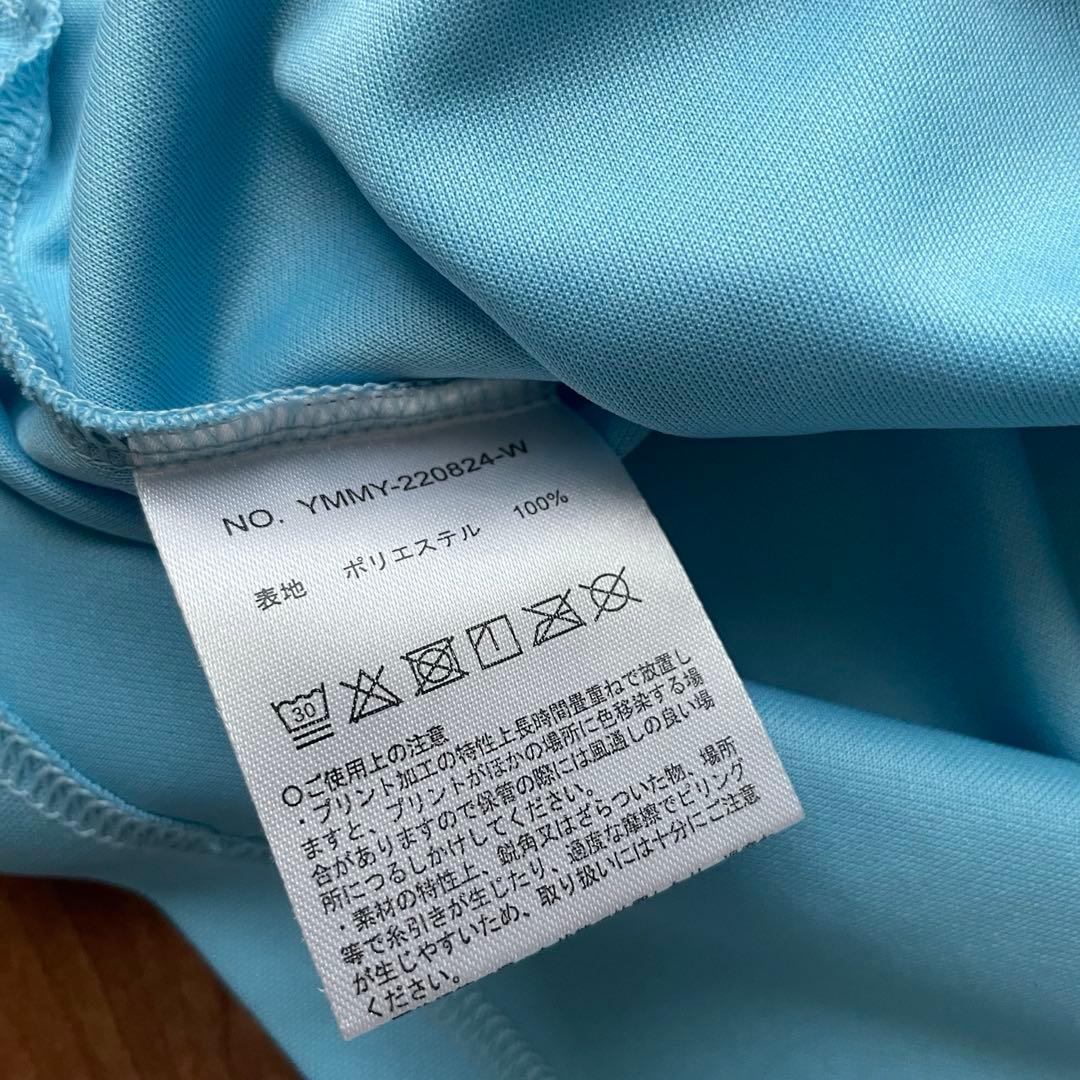 MUTA MARINE モックネックシャツ ライトブルー　ゴルフ　レディース