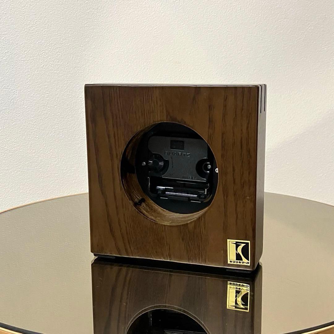 飛騨産業 キツツキマーク 木製時計 置き時計