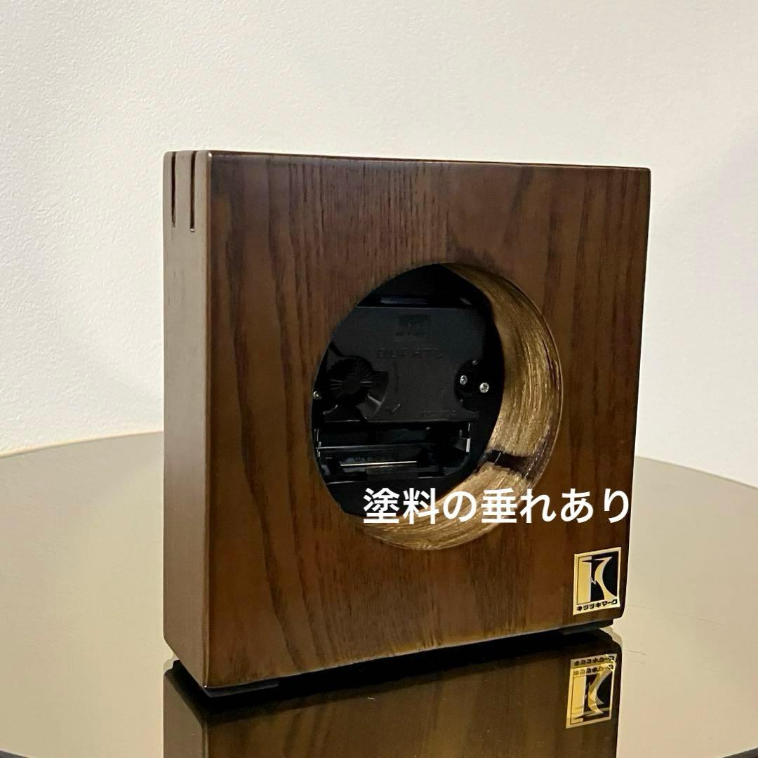 飛騨産業 キツツキマーク 木製時計 置き時計