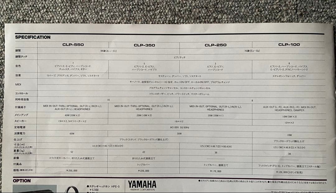 Yamaha Clavinova CLP-550 電子ピアノ88鍵 送料無料