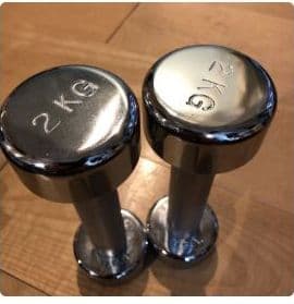 IVANKO クロームダンベル 2kg ペア