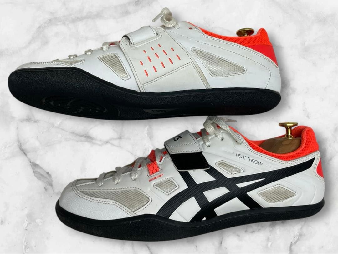 美品⭐️ASICS アシックス　円盤・砲丸投げ用シューズ　白/オレンジ28.0cm