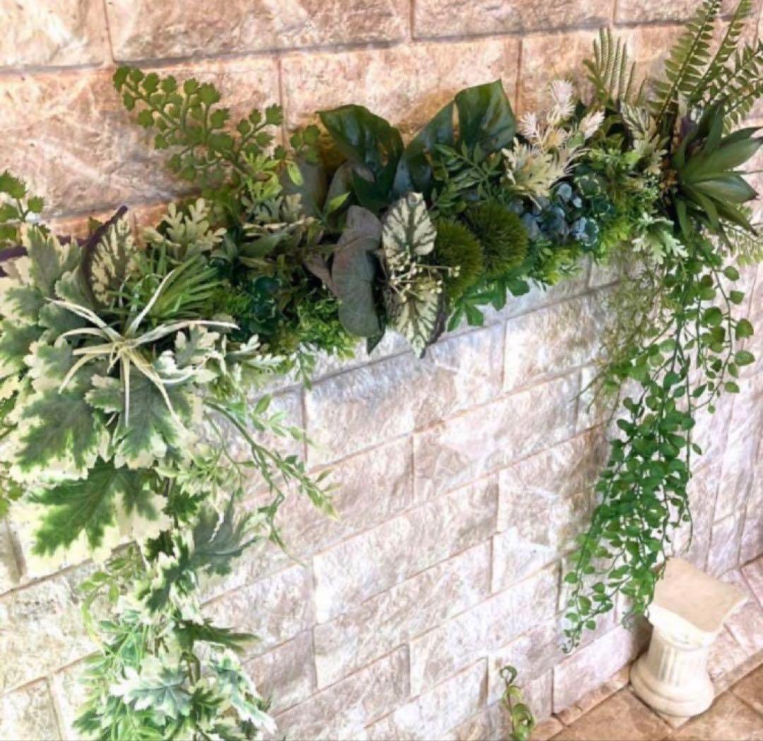 光触媒　人工観葉植物　ウォールグリーン　フェイクグリーン　壁掛け　50560