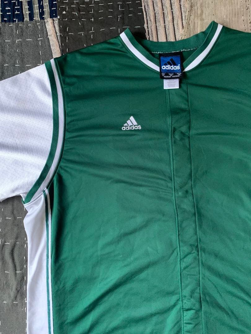 90s XL adidas vtg バスケ ジャージ ユニフォーム team 緑