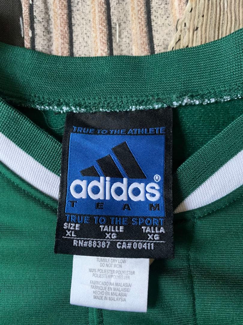 90s XL adidas vtg バスケ ジャージ ユニフォーム team 緑