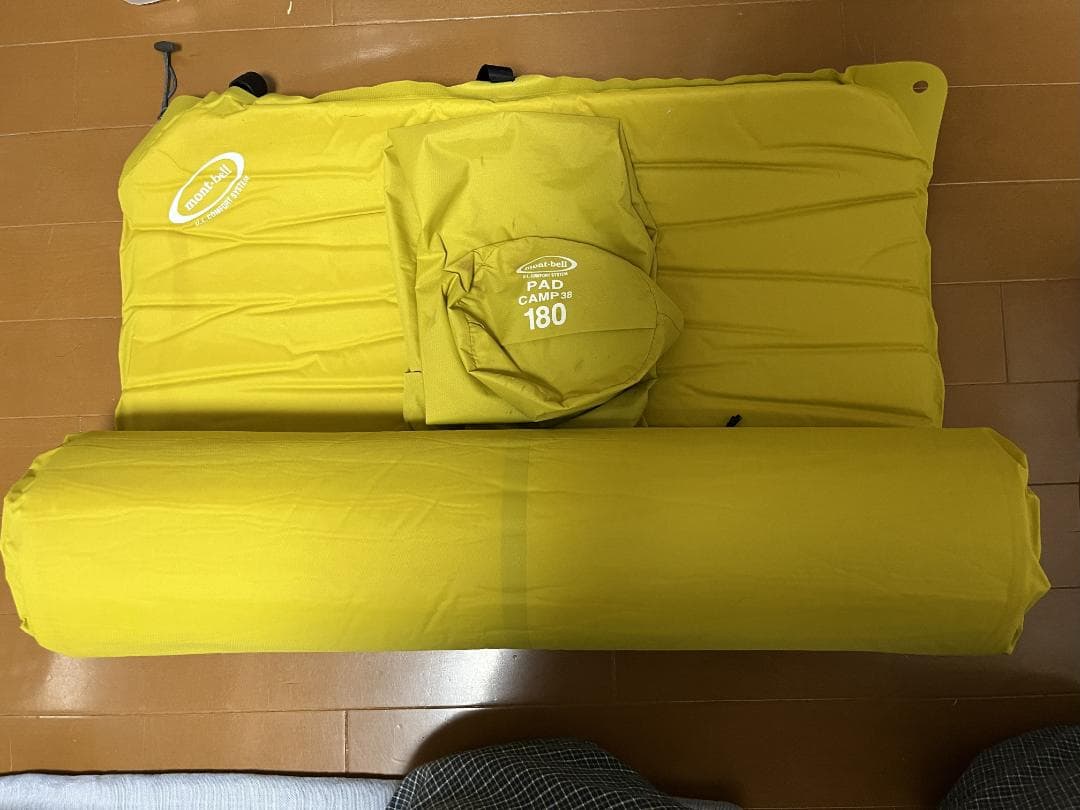【mont-bell社　キャンプパッド38】長さ180ｍｍ、スリーピングマット