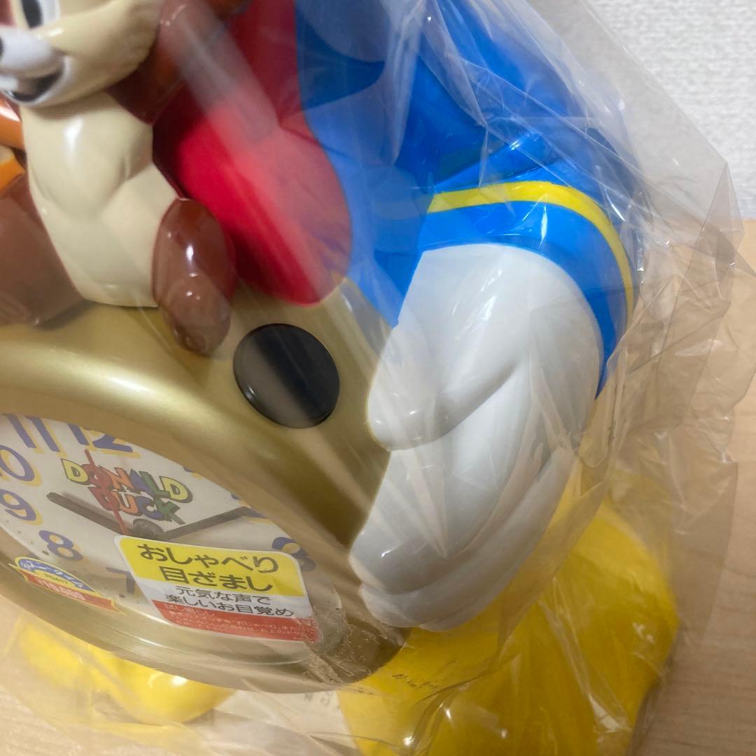 希少品 ディズニータイム おしゃべり目覚まし時計 ドナルドダックとチップ＆デール