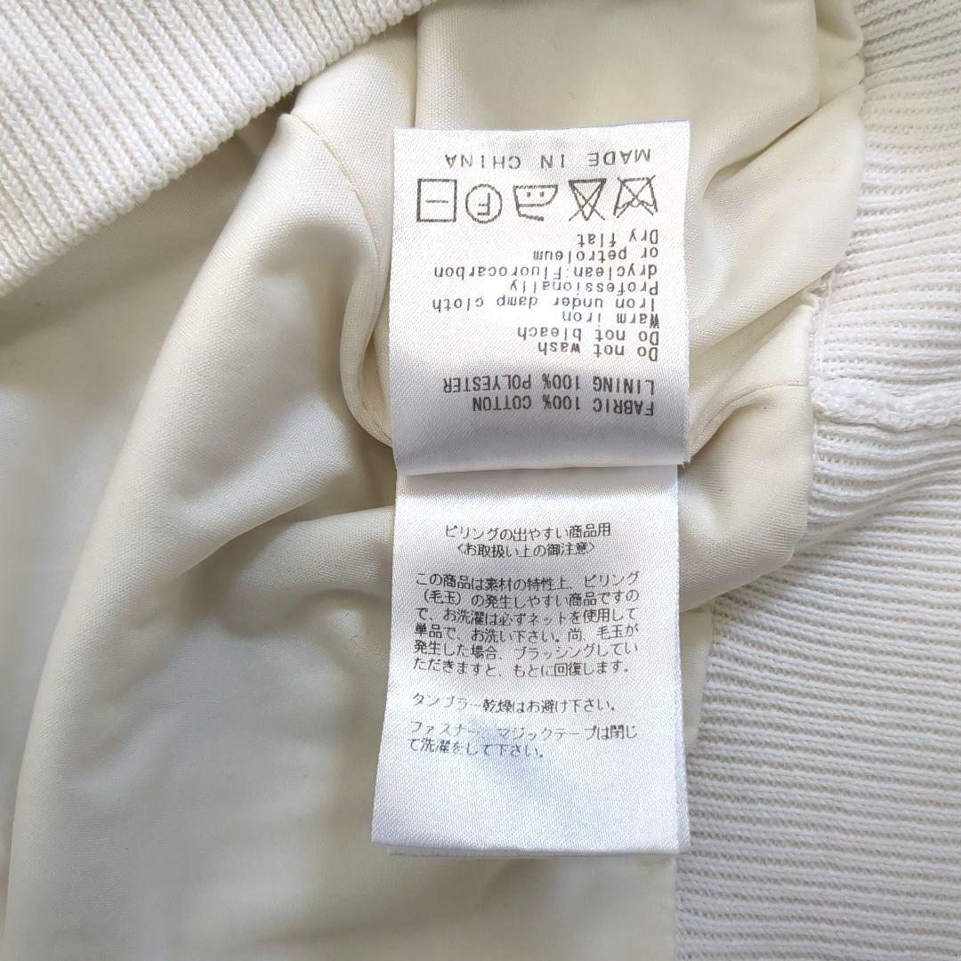 【美品】ビームスゴルフ 裏地付き ハーフジップ ニット セーター ホワイト L