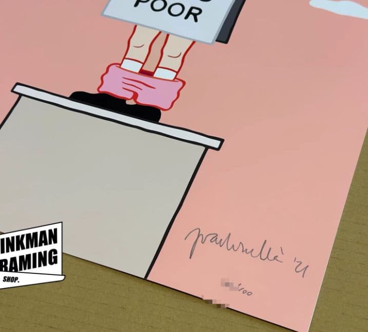 Joan Cornellà 版画【stop being poor】 ED100