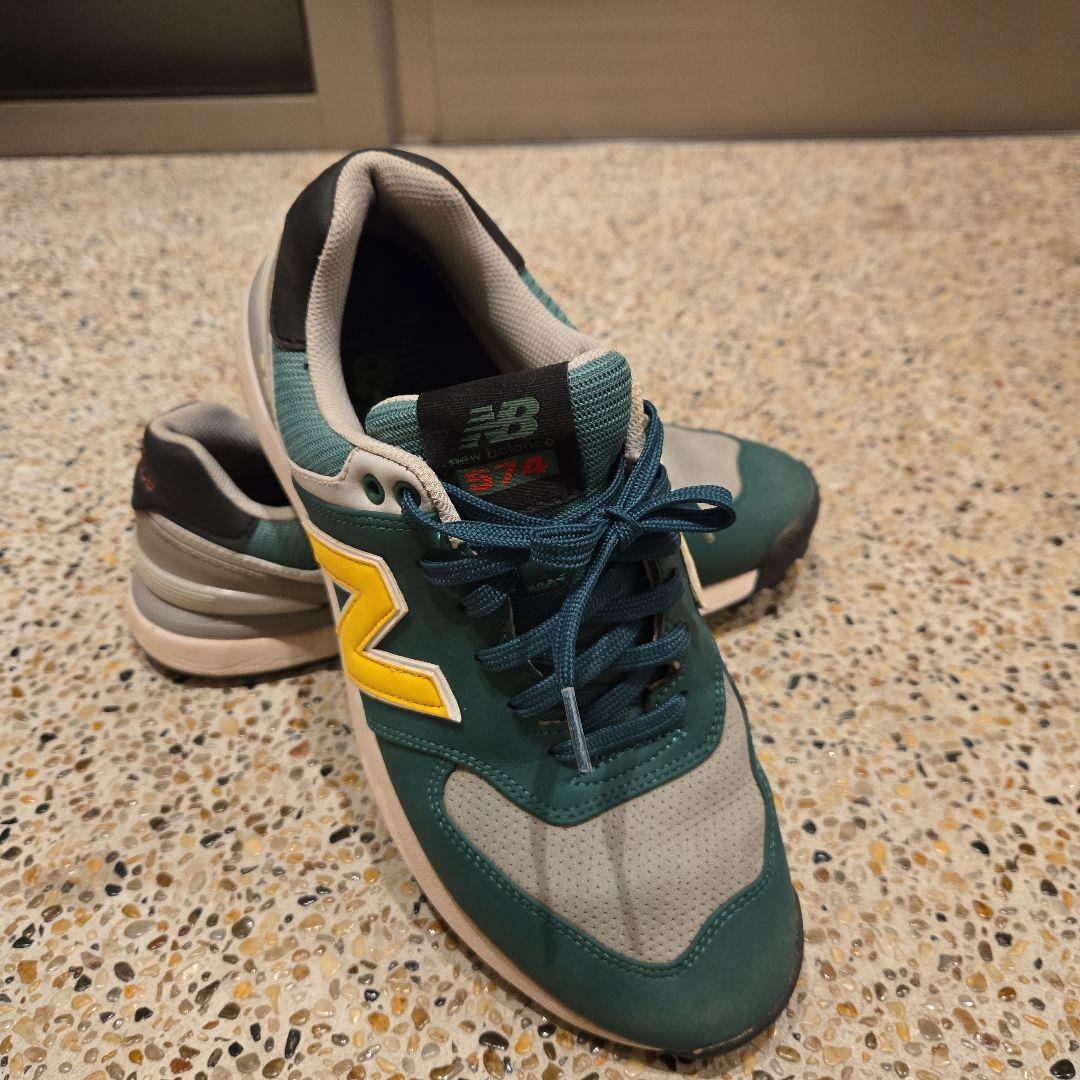 New Balance 574 グリーン/イエロー