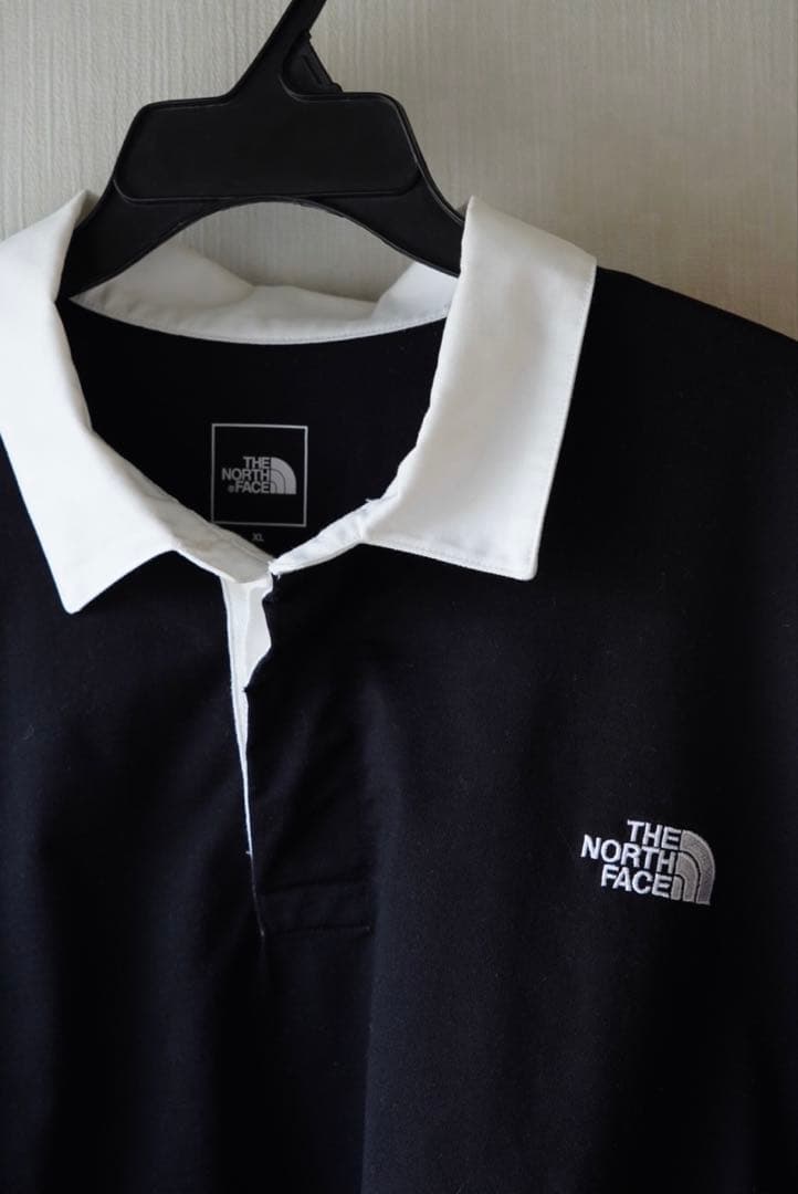 THE NORTH FACE ラガーシャツ ブラック/ホワイト　NT82437