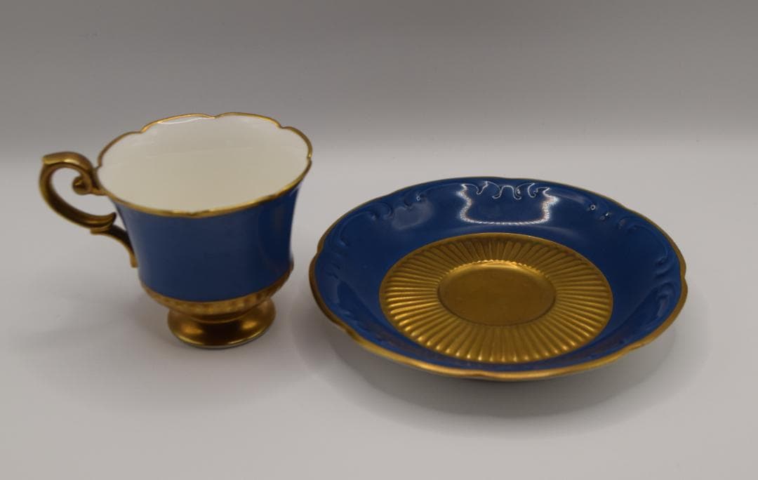 ノリタケ　スタジオ・コレクション　ブルー金彩デミタスカップ６客セット