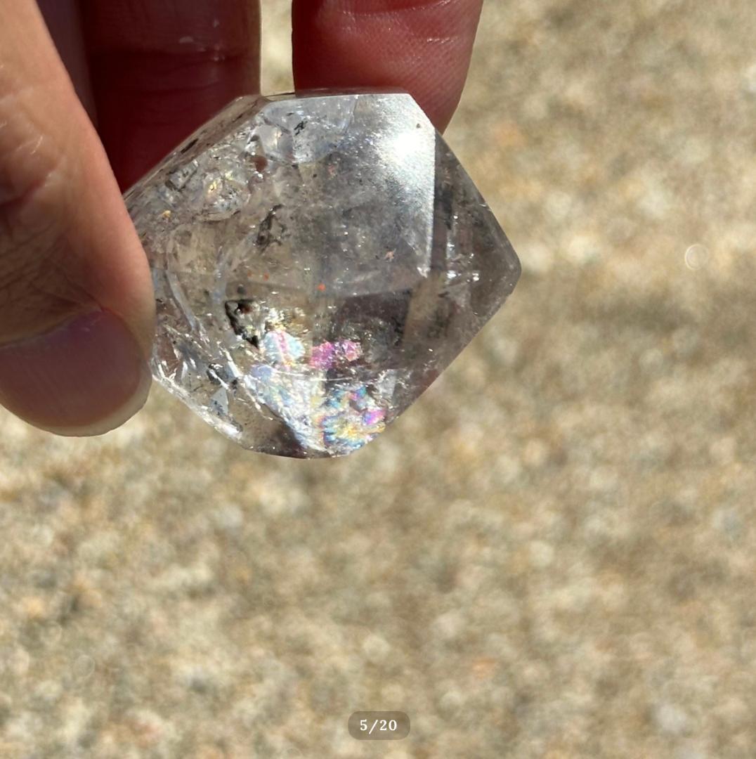 【水入り 水晶】ポイント エンハイドロ クォーツ アイリス クォーツ