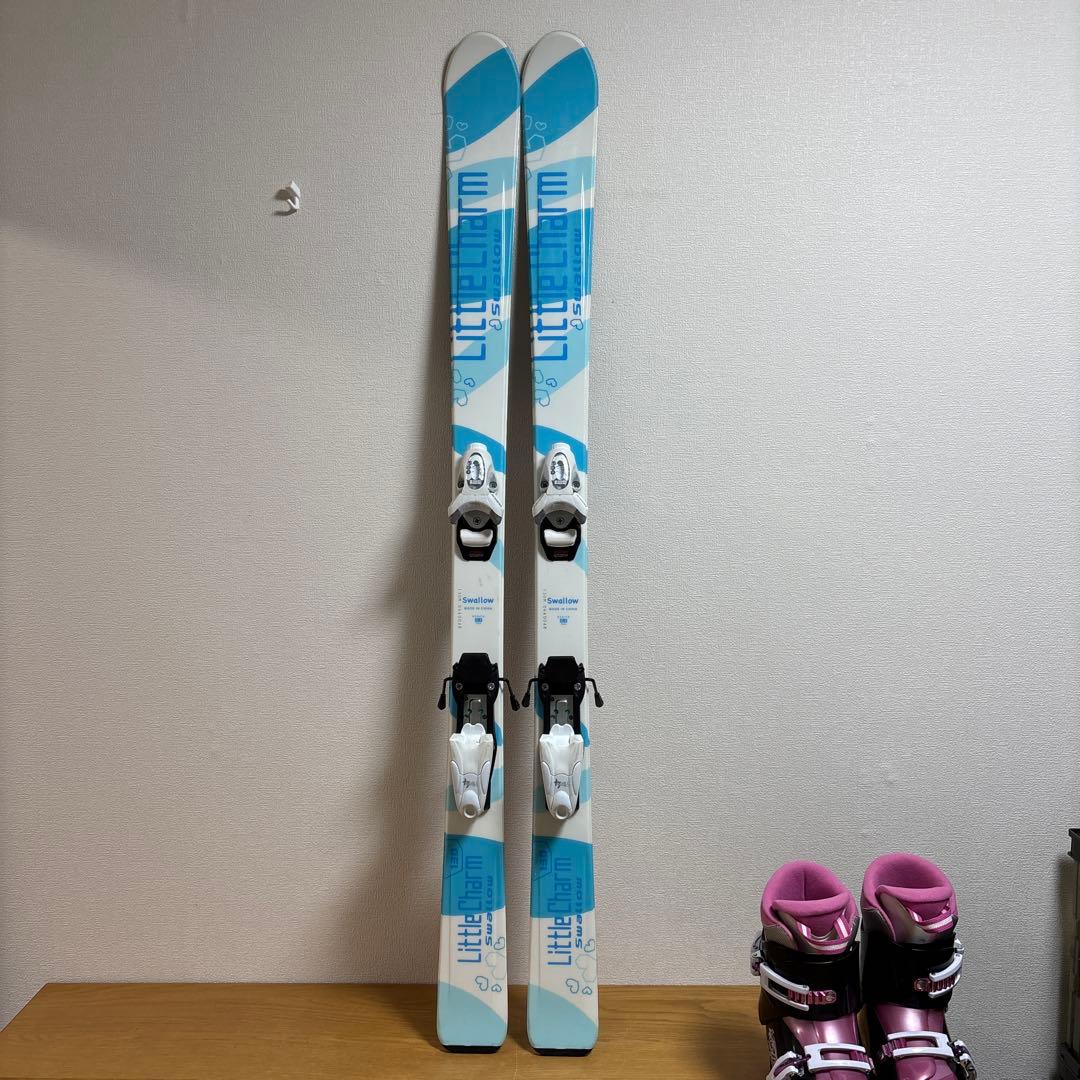 ジュニアスキーセット　Swallow 130cm hart 23-23.5cm