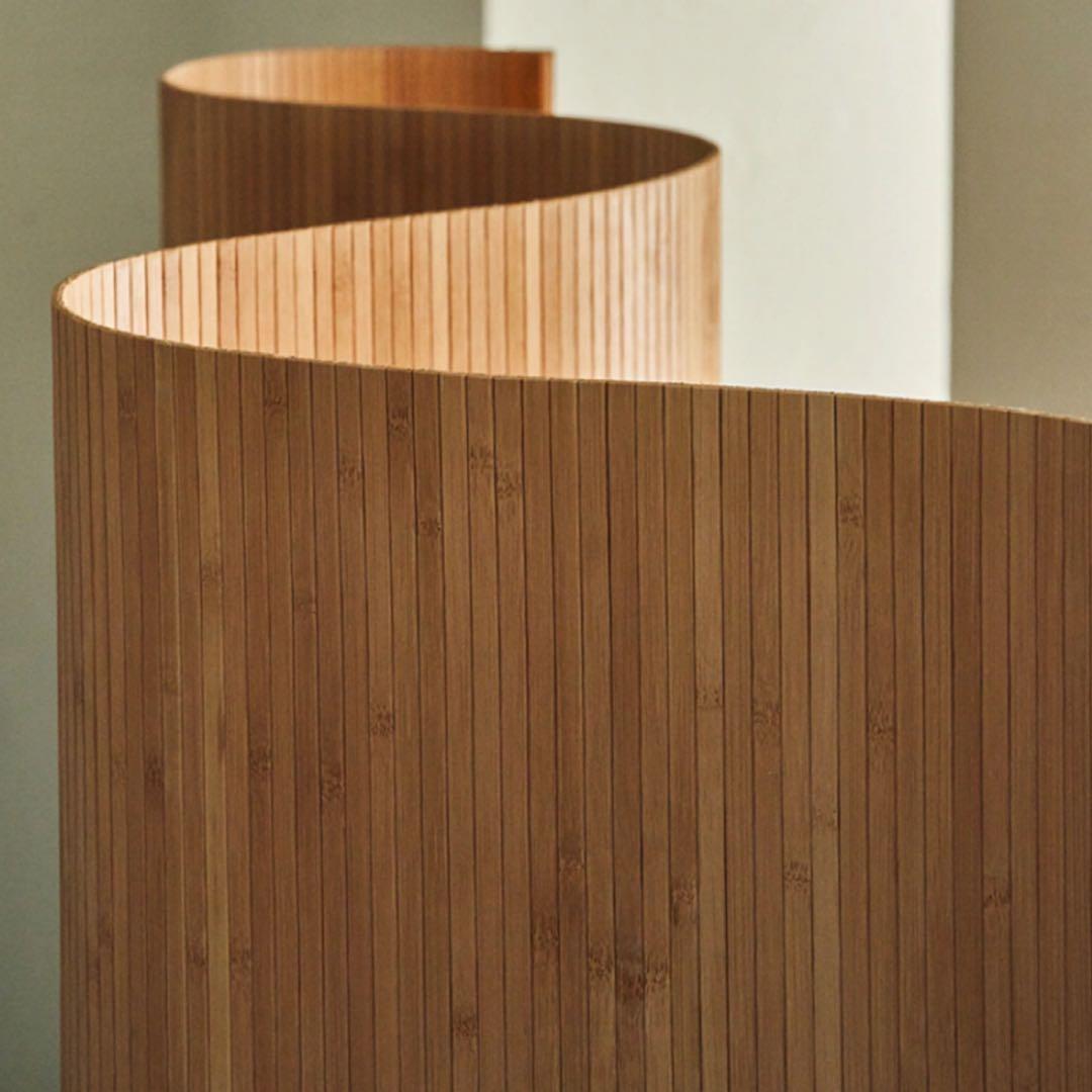 木製波状パーテーション 240cm x 180cm