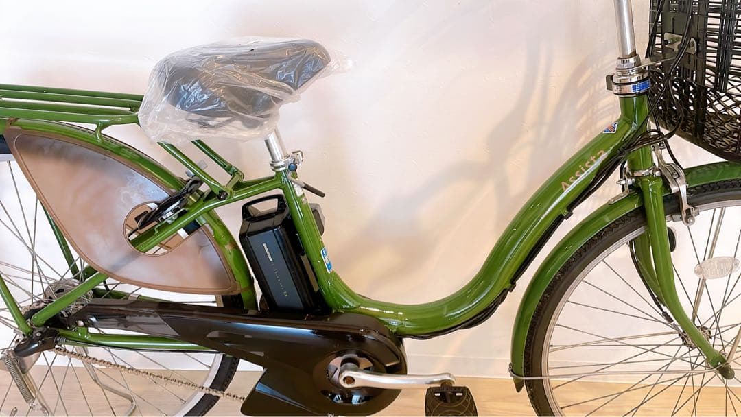 中古ブリヂストン アシスタ ファイングリーン 26インチホイールセット。