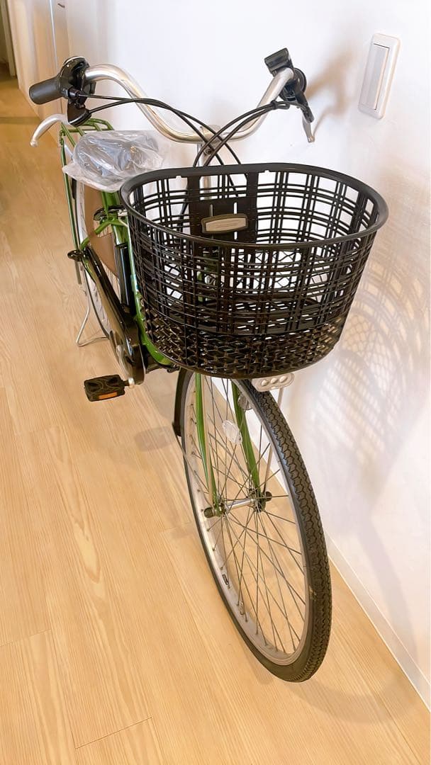 中古ブリヂストン アシスタ ファイングリーン 26インチホイールセット。