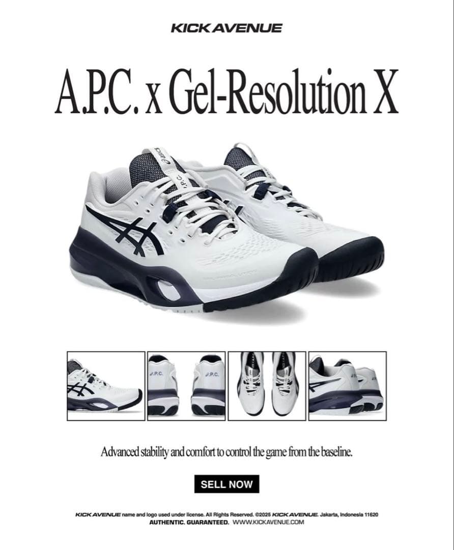 【新品】ASICS× A.P.C. GEL-RESOLUTIONX 28.5cm