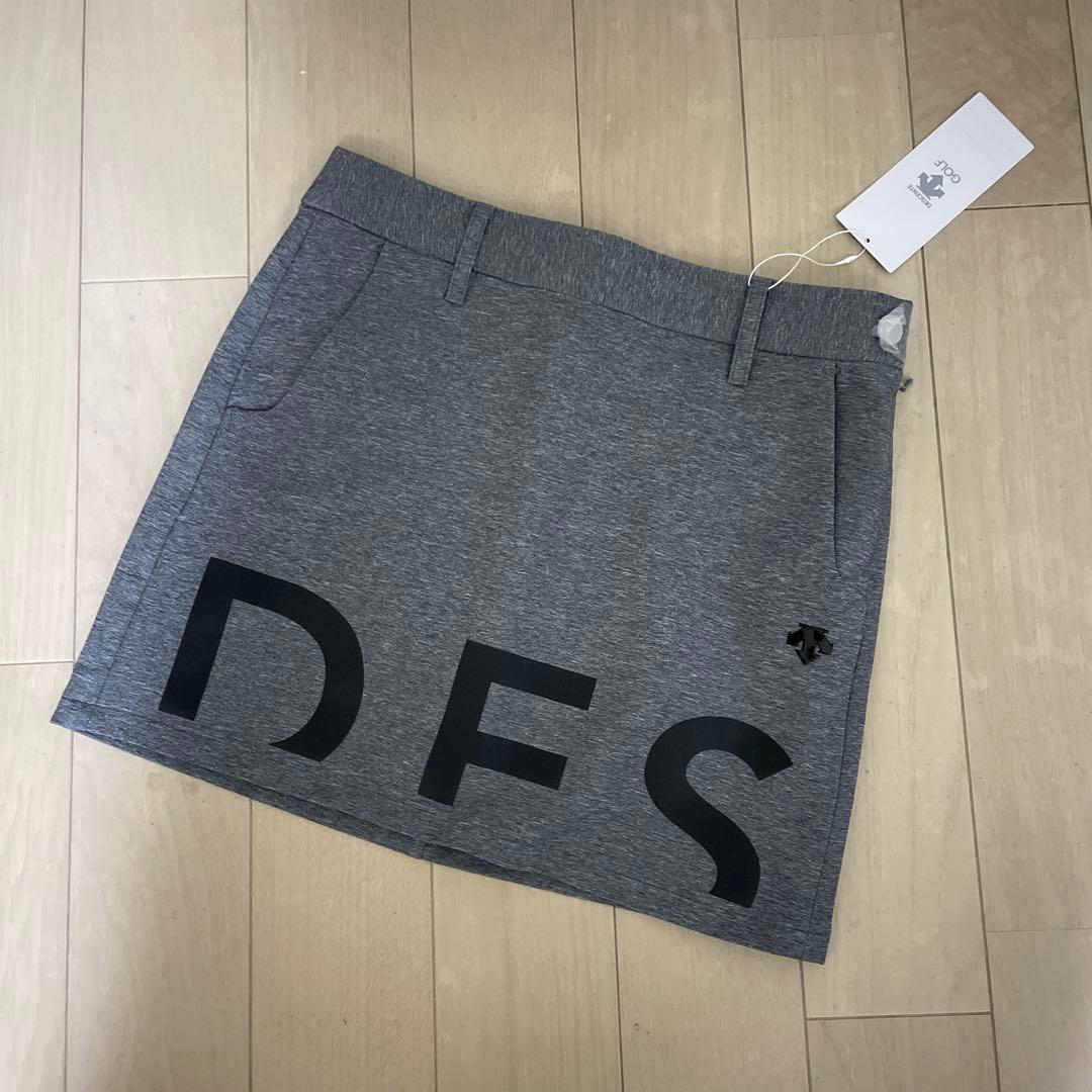 DESCENTE GOLF メランジストレッチツイルロゴプリントスカート