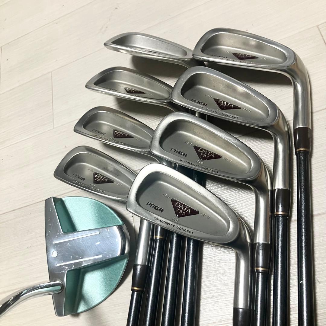 クリーニング済/レディースゴルフフルセットPRGR他クラブ12本軽量バック付