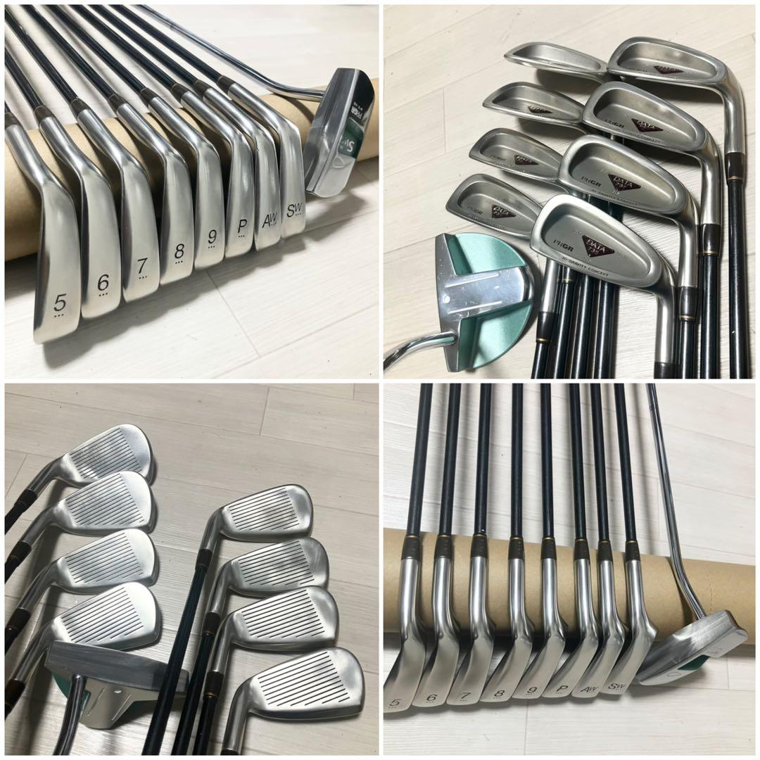 クリーニング済/レディースゴルフフルセットPRGR他クラブ12本軽量バック付