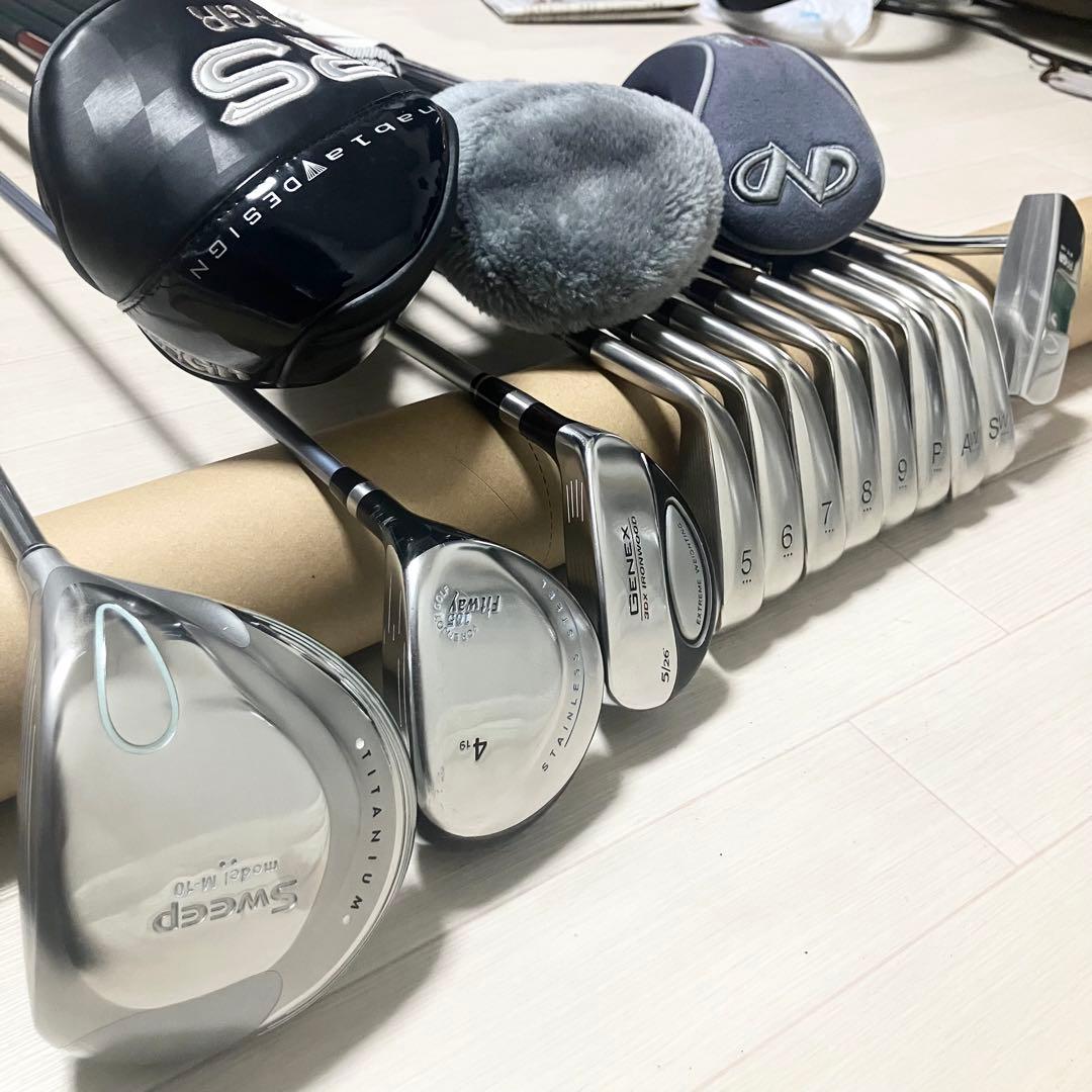 クリーニング済/レディースゴルフフルセットPRGR他クラブ12本軽量バック付